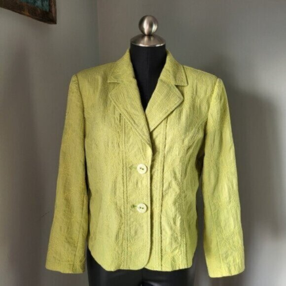 Vintage Laura Petites Cotton Blazer Jacket Sz 8 - Picture 12 of 13